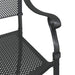 Scaun pentru Grădină 2 pcs Negru 55 x 56.5 x 91cm Aluminiu - WALTI WALTI