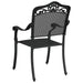Scaun pentru Grădină 2 pcs Negru 55 x 56.5 x 91cm Aluminiu - WALTI WALTI