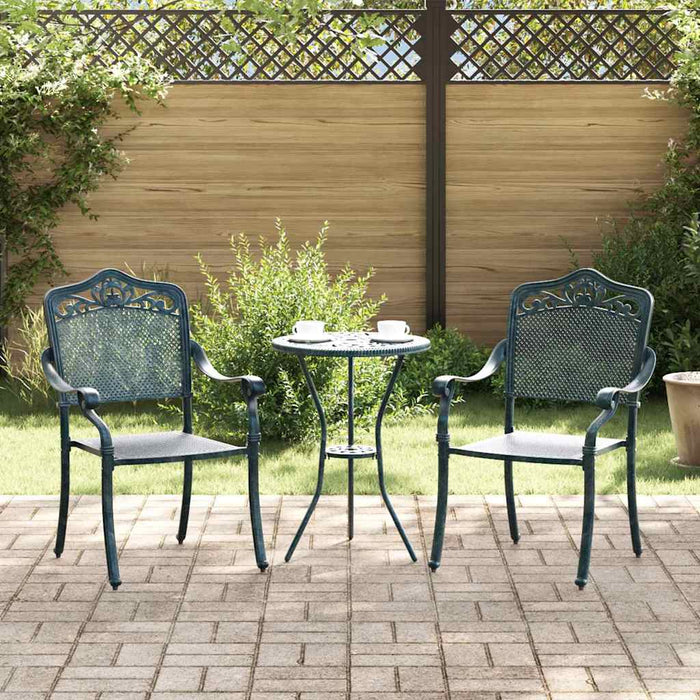 Scaun pentru Grădină 2 pcs Verde 55 x 56.5 x 91cm Aluminiu - WALTI WALTI