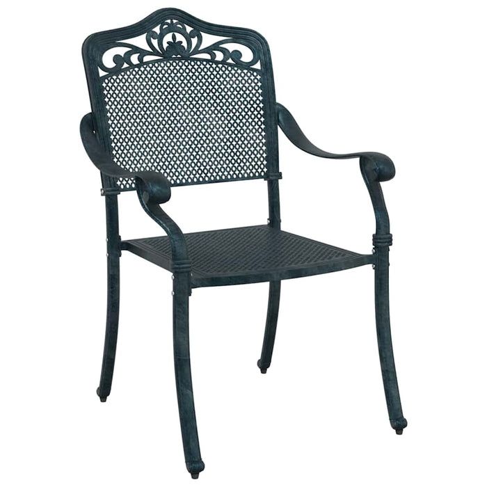 Scaun pentru Grădină 2 pcs Verde 55 x 56.5 x 91cm Aluminiu - WALTI WALTI
