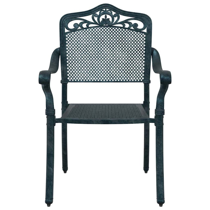 Scaun pentru Grădină 2 pcs Verde 55 x 56.5 x 91cm Aluminiu - WALTI WALTI