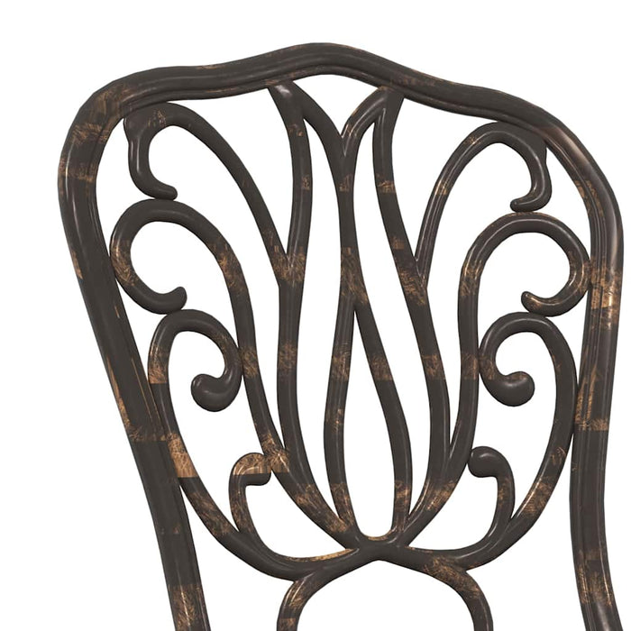 Set Bistro de Grădină 3 pcs Bronz Aluminiu - WALTI WALTI