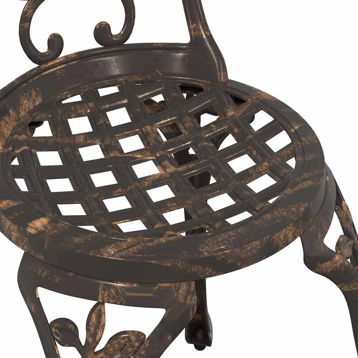 Set Bistro de Grădină 3 pcs Bronz Aluminiu - WALTI WALTI