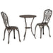 Set Bistro de Grădină 3 pcs Bronz Aluminiu - WALTI WALTI