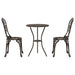 Set Bistro de Grădină 3 pcs Bronz Aluminiu - WALTI WALTI