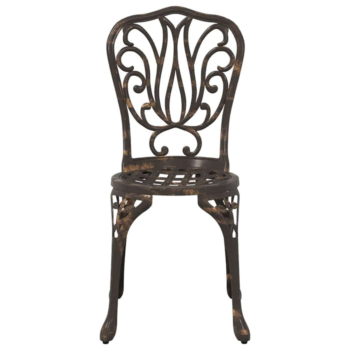 Set Bistro de Grădină 3 pcs Bronz Aluminiu - WALTI WALTI