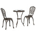 Set Bistro de Grădină 3 pcs Bronz Aluminiu - WALTI WALTI