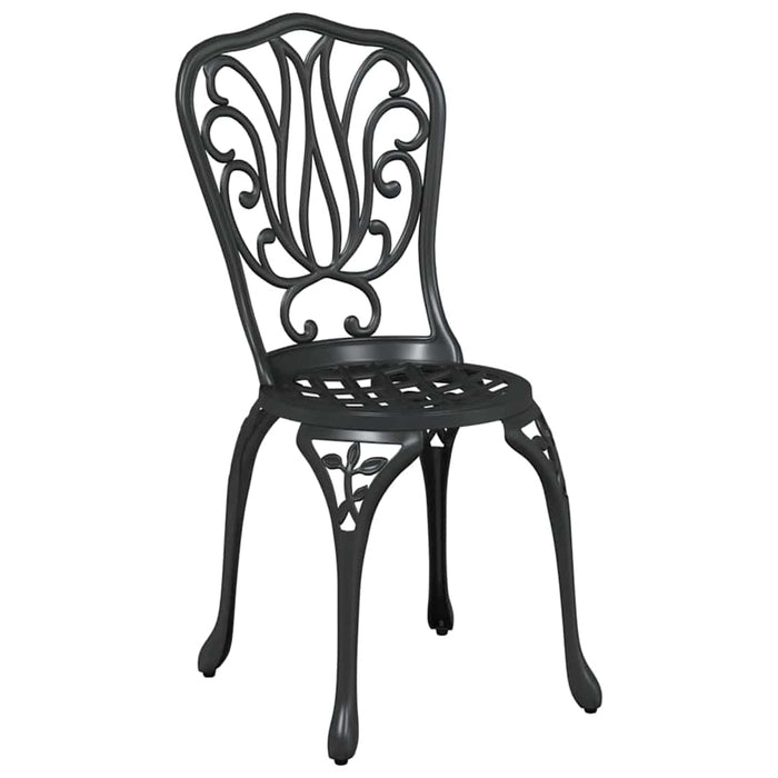 Set Bistro de Grădină 3 pcs Negru Aluminiu - WALTI WALTI
