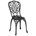 Set Bistro de Grădină 3 pcs Negru Aluminiu - WALTI WALTI