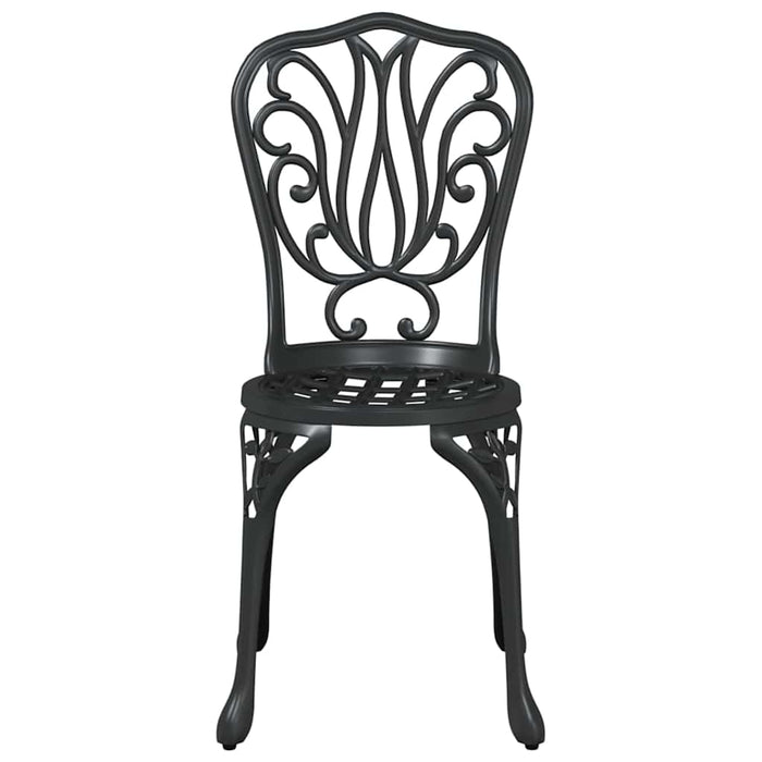 Set Bistro de Grădină 3 pcs Negru Aluminiu - WALTI WALTI