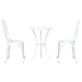 Set Bistro de Grădină 3 pcs Alb Aluminiu - WALTI WALTI
