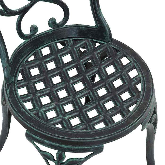 Set Bistro de Grădină 3 pcs Verde Aluminiu - WALTI WALTI
