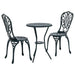 Set Bistro de Grădină 3 pcs Verde Aluminiu - WALTI WALTI