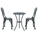 Set Bistro de Grădină 3 pcs Verde Aluminiu - WALTI WALTI