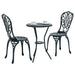 Set Bistro de Grădină 3 pcs Verde Aluminiu - WALTI WALTI
