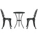 Set Bistro de Grădină 3 pcs Negru Aluminiu - WALTI WALTI
