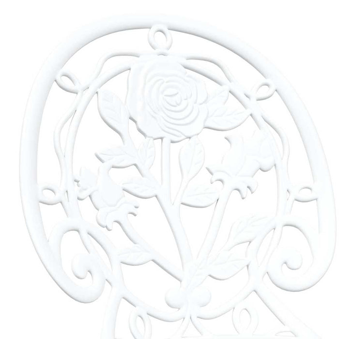 Set Bistro de Grădină 3 buc. Alb Aluminiu WALTI