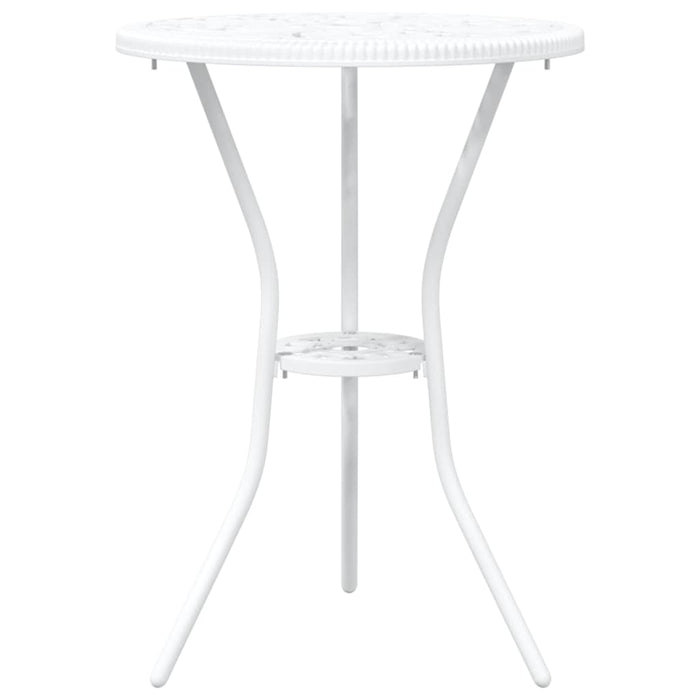 Set Bistro de Grădină 3 buc. Alb Aluminiu WALTI