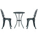 Set Bistro de Grădină 3 pcs Verde Aluminiu - WALTI WALTI