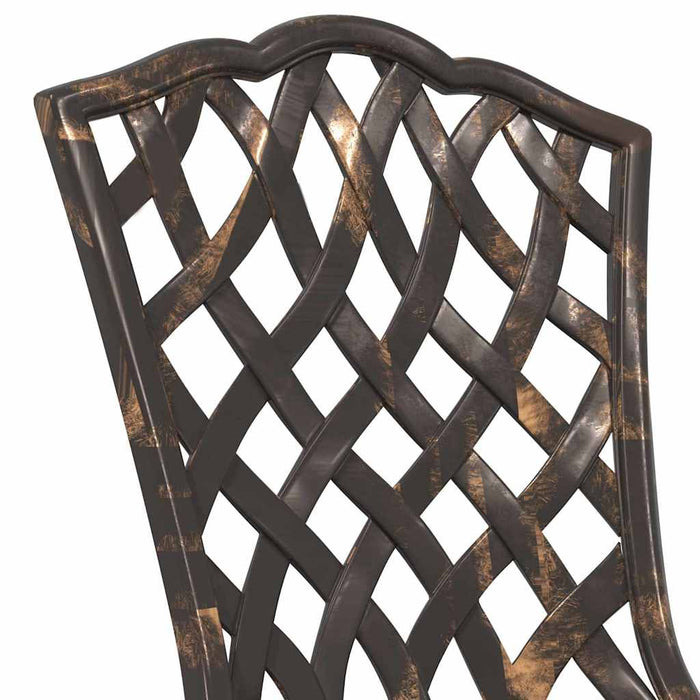 Set Bistro de Grădină 3 pcs Bronz Aluminiu - WALTI WALTI