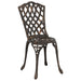 Set Bistro de Grădină 3 pcs Bronz Aluminiu - WALTI WALTI