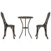 Set Bistro de Grădină 3 pcs Bronz Aluminiu - WALTI WALTI