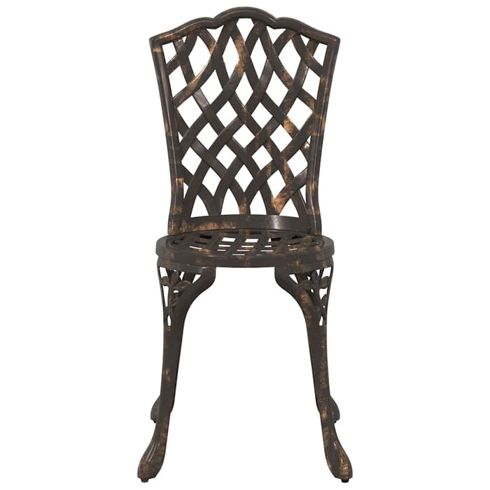 Set Bistro de Grădină 3 pcs Bronz Aluminiu - WALTI WALTI