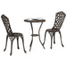 Set Bistro de Grădină 3 pcs Bronz Aluminiu - WALTI WALTI