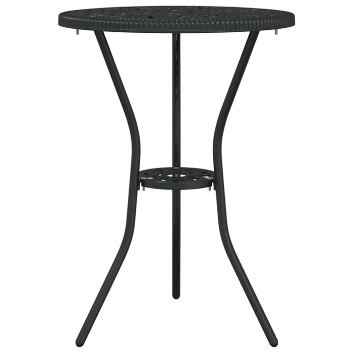 Set Bistro de Grădină 3 pcs Negru Aluminiu - WALTI WALTI