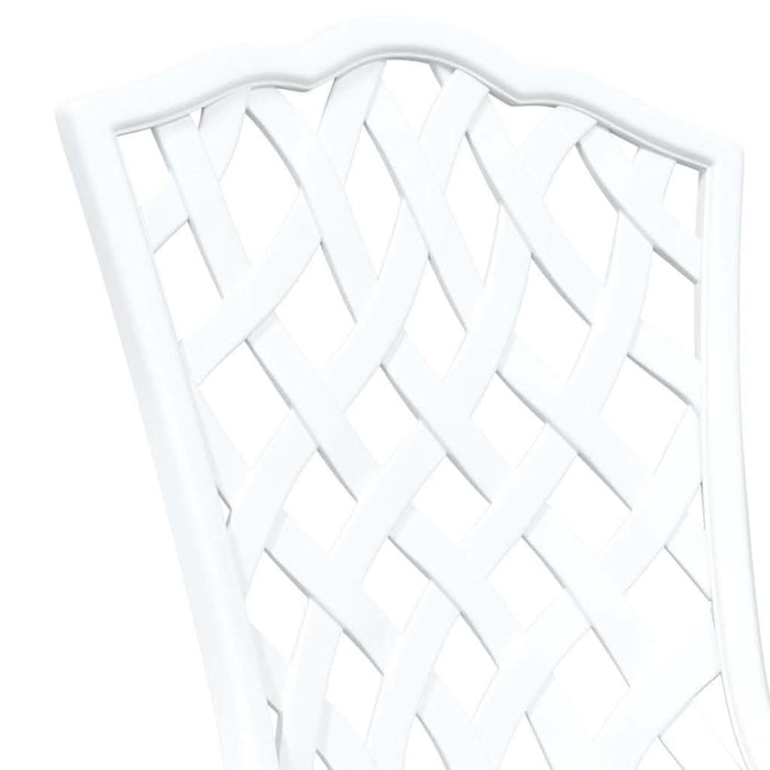 Set Bistro de Grădină 3 pcs Alb Aluminiu - WALTI WALTI