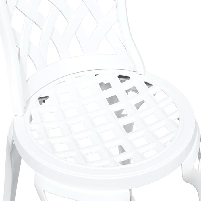 Set Bistro de Grădină 3 pcs Alb Aluminiu - WALTI WALTI