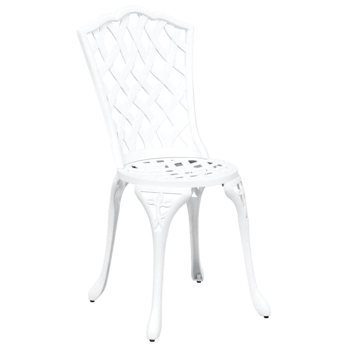 Set Bistro de Grădină 3 pcs Alb Aluminiu - WALTI WALTI