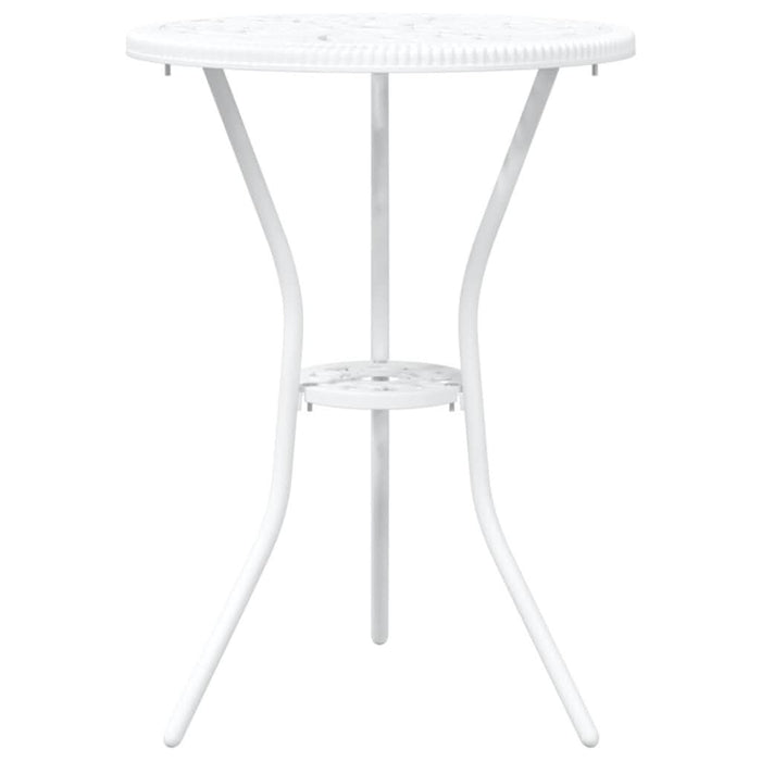 Set Bistro de Grădină 3 pcs Alb Aluminiu - WALTI WALTI