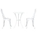 Set Bistro de Grădină 3 pcs Alb Aluminiu - WALTI WALTI