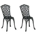 Scaun pentru Grădină 2 pcs Negru 55 x 56.5 x 91cm Aluminiu - WALTI WALTI