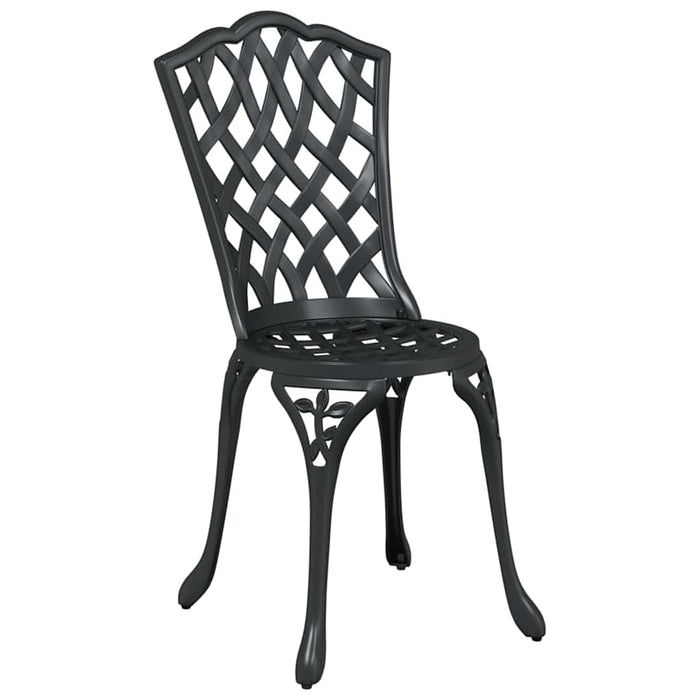 Scaun pentru Grădină 2 pcs Negru 55 x 56.5 x 91cm Aluminiu - WALTI WALTI