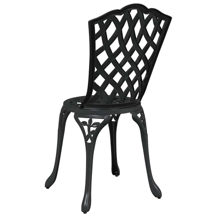 Scaun pentru Grădină 2 pcs Negru 55 x 56.5 x 91cm Aluminiu - WALTI WALTI