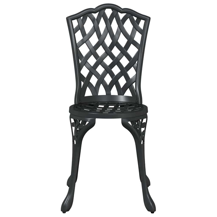 Scaun pentru Grădină 2 pcs Negru 55 x 56.5 x 91cm Aluminiu - WALTI WALTI