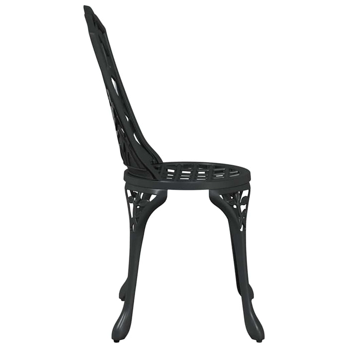 Scaun pentru Grădină 2 pcs Negru 55 x 56.5 x 91cm Aluminiu - WALTI WALTI
