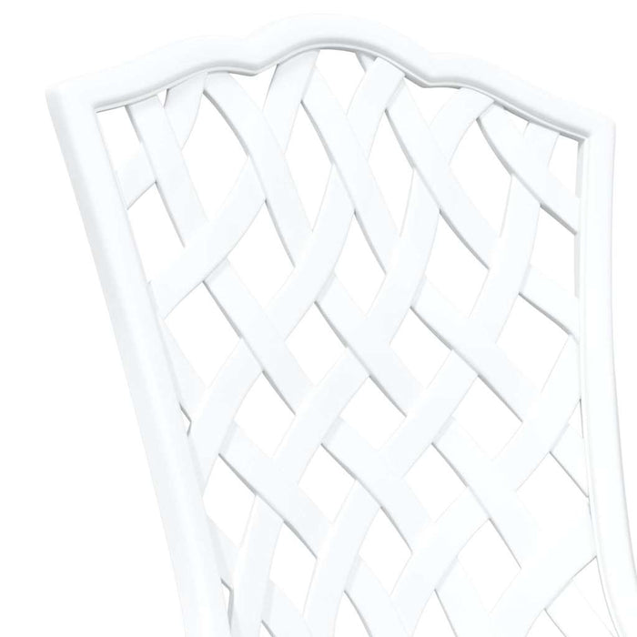 Scaun pentru Grădină 2 pcs Alb 55 x 56.5 x 91cm Aluminiu - WALTI WALTI