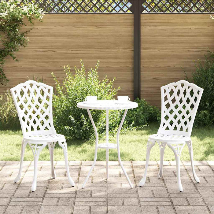 Scaun pentru Grădină 2 pcs Alb 55 x 56.5 x 91cm Aluminiu - WALTI WALTI