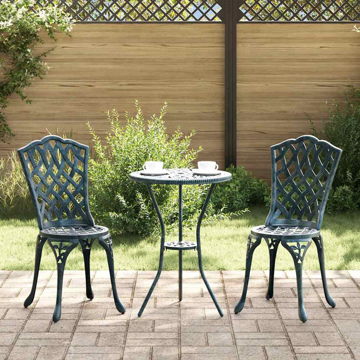 Scaun pentru Grădină 2 pcs Verde 55 x 56.5 x 91cm Aluminiu - WALTI WALTI