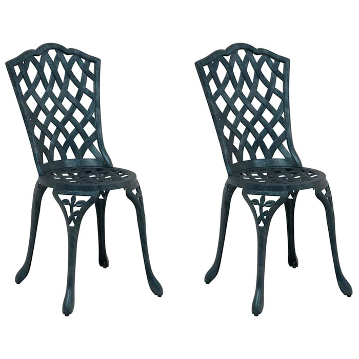 Scaun pentru Grădină 2 pcs Verde 55 x 56.5 x 91cm Aluminiu - WALTI WALTI
