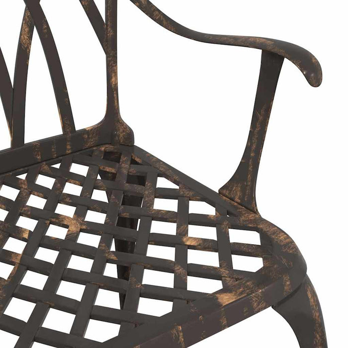 Scaun pentru Grădină 2 pcs Bronz 55 x 56.5 x 91cm Aluminiu - WALTI WALTI