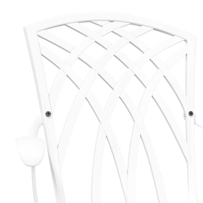 Scaun pentru Grădină 2 pcs Alb 53 x 51 x 88,5cm Aluminiu - WALTI WALTI