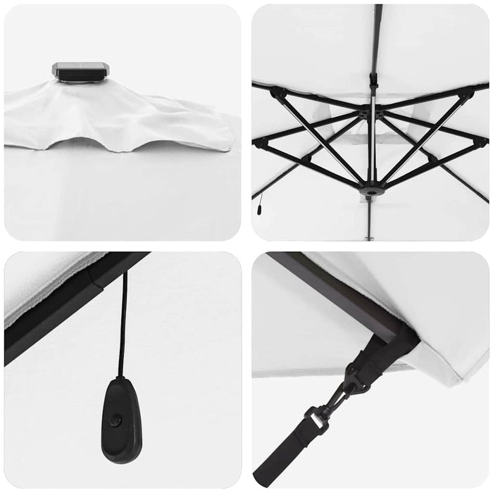 Umbrelă de soare Nisipiu 286 x 285 x 270 cm Aluminiu - WALTI WALTI