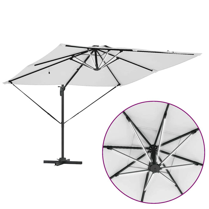 Umbrelă de soare Nisipiu 286 x 285 x 270 cm Aluminiu - WALTI WALTI
