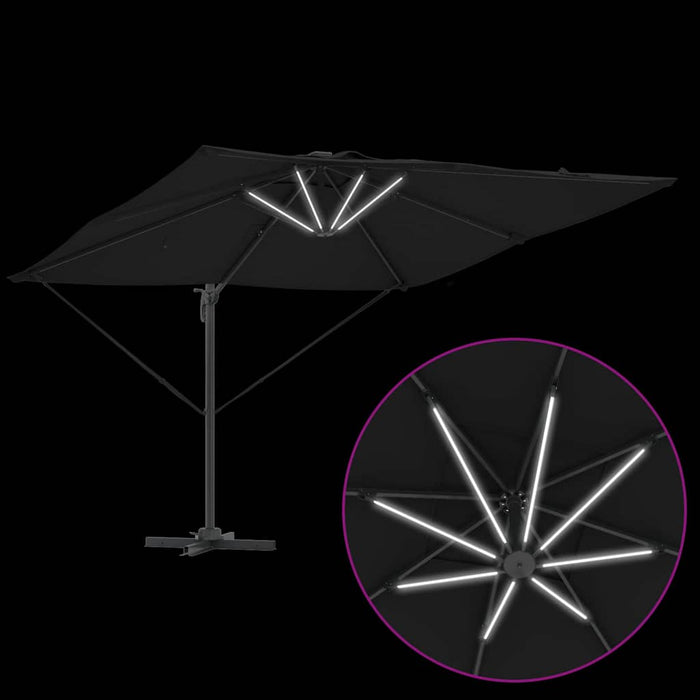 Umbrelă de soare Negru 286 x 285 x 270 cm Aluminiu - WALTI WALTI