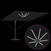 Umbrelă de soare Negru 286 x 285 x 270 cm Aluminiu - WALTI WALTI