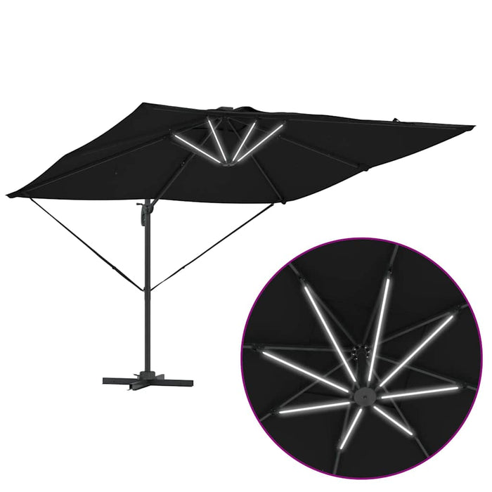 Umbrelă de soare Negru 286 x 285 x 270 cm Aluminiu - WALTI WALTI